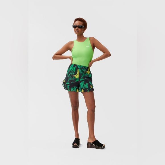 Ganni Banana Tree Black Short - Picture 1 of 8